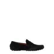 Salvatore Ferragamo Grenoble Mocka Loafers för Män Black, Herr