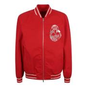 Alexander McQueen Oversized Bomber Kappor Red, Herr