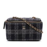 Chanel Vintage Pre-owned Tyg handvskor Blue, Dam