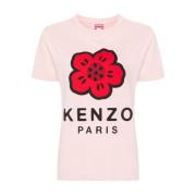 Kenzo Rosa Blommigt T-shirt Pink, Dam