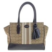 Coach Pre-owned Pre-owned Canvas axelremsvskor Brown, Dam