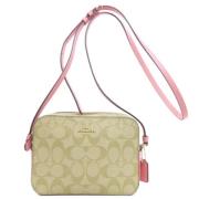 Coach Pre-owned Pre-owned Tyg axelremsvskor Beige, Dam