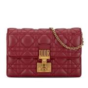 Dior Vintage Pre-owned Laeder crossbodyvskor Red, Dam