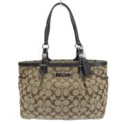 Coach Pre-owned Pre-owned Canvas axelremsvskor Brown, Dam