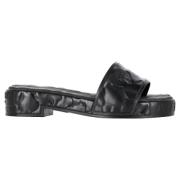 Valentino Vintage Pre-owned Gummi sandaler Black, Dam