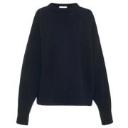 The Row Svart Crew Neck Pullover Black, Dam