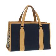 Burberry Vintage Pre-owned Canvas handvskor Blue, Dam