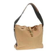 Gucci Vintage Pre-owned Laeder axelremsvskor Beige, Dam