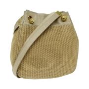 Bottega Veneta Vintage Pre-owned Laeder axelremsvskor Beige, Dam