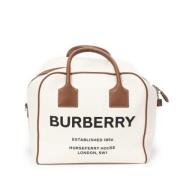 Burberry Vintage Pre-owned Canvas axelremsvskor White, Dam