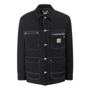 Junya Watanabe Denim Knappjacka med Logotyp Blue, Herr