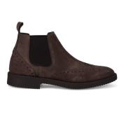 Antica Cuoieria Mocka Chelsea Boots Duvgrå Brown, Herr