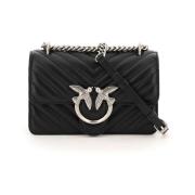 Pinko Chevron Love Mini Icon Väska Black, Dam