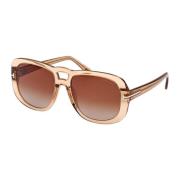 Tom Ford Stiliga solglasögon med 45F-design Brown, Dam