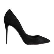 Dolce & Gabbana Svarta Mocka Högklackade Pumps Black, Dam