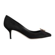 Dolce & Gabbana Svart Mocka Bellucci Klackar Pumps Skor Black, Dam