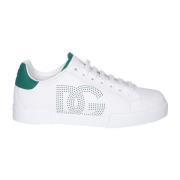 Dolce & Gabbana Vita Sneakers Gröna Detaljer Stiliga White, Herr