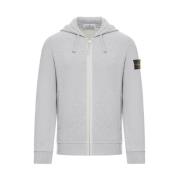 Stone Island Grå Huvtröja med Dragkedja Gray, Herr