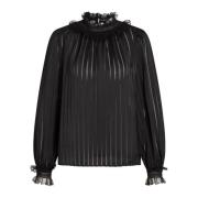 RUE de Femme Elegant Svart Spetsblus Black, Dam