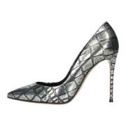 Casadei Med klack Silver Gray, Dam