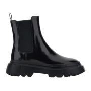 Hogan Svarta Chelsea Boots med Carrarmato-sula Black, Dam