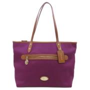 Coach Pre-owned Pre-owned Canvas handvskor Purple, Dam