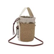 Chloé Pre-owned Pre-owned Raffia axelremsvskor Beige, Dam