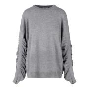 Nude Virgin Wool Crew Neck Stickad Tröja Gray, Dam