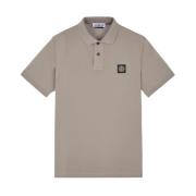 Stone Island Dove Grey Polo Slim Fit Brown, Herr