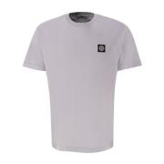 Stone Island Bröstlogga T-shirt i 'Damm' Purple, Herr