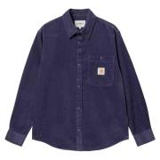 Carhartt Wip Corduroy Flint Skjorta Loose Fit Blue, Herr