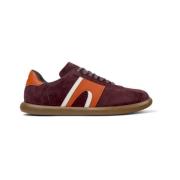 Camper Burgundy Sneakers med Orange och Vita Detaljer Red, Dam