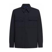 Department Five Marin Overshirt i Stretchull Blue, Herr