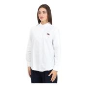 Tommy Jeans Vit skjorta med lång ärm modern passform White, Dam