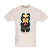 Obey Klassisk Teddy Cream Tee med Print Beige, Herr