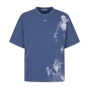 Off White Blå Skate T-shirt Blue, Herr