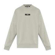 Versace Jeans Couture Sweatshirt med logopatch Gray, Herr