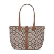 Kate Spade Blommig Jacquard Medium Öppen Toteväska Brown, Dam