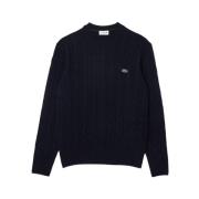 Lacoste Blå Ull Pullover Sweatshirt Aw24 Blue, Herr