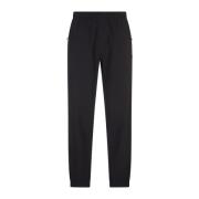 Moncler Svarta Tekniska Nylonjoggers Black, Herr