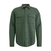 PME Legend Flanell Herringbone Långärmad Skjorta Green, Herr