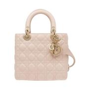 Dior Medium Axelväska med Metallcharm Pink, Dam