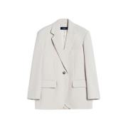 Weekend Beige Ylleblandning Blazer Beige, Dam