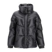 Woolrich Quiltad Dunjacka med Hög Krage Black, Dam