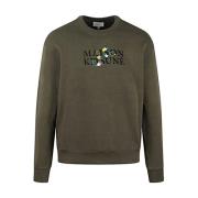 Maison Kitsuné Stiligt Sweatshirt för Trendig Look Green, Herr