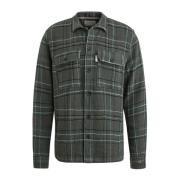 Cast Iron Våffel Check Overshirt Regular Fit Green, Herr