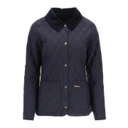 Barbour Diamantquiltad Jacka med Corduroykrage Blue, Dam