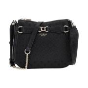 Guess Elegant Crossbody-väska med Gyllene Detaljer Black, Dam