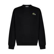 Lacoste Svart Tröja Loose Fit Badge Black, Herr