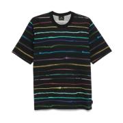 Paul Smith Randig Bomull T-shirt Svart Black, Herr